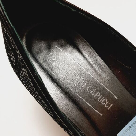 ROBERTO CAPUCCI | Italy Snake Pattern Genuine Suede Leather Stiletto Heels 7 B - Picture 14 of 16